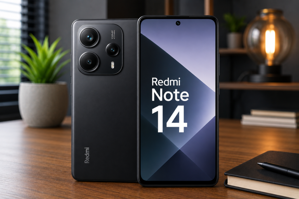 Redmi Note 14 com câmeras de alta resolução e tela AMOLED